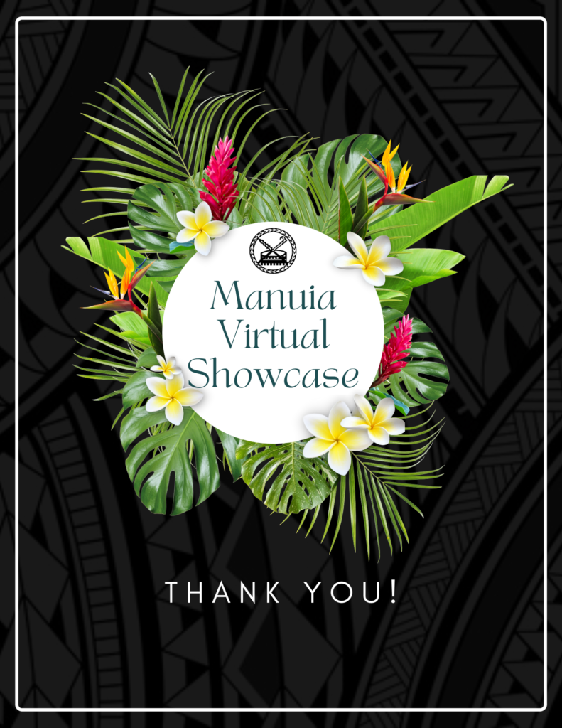 2021 Manuia Virtual Showcase - Thank You